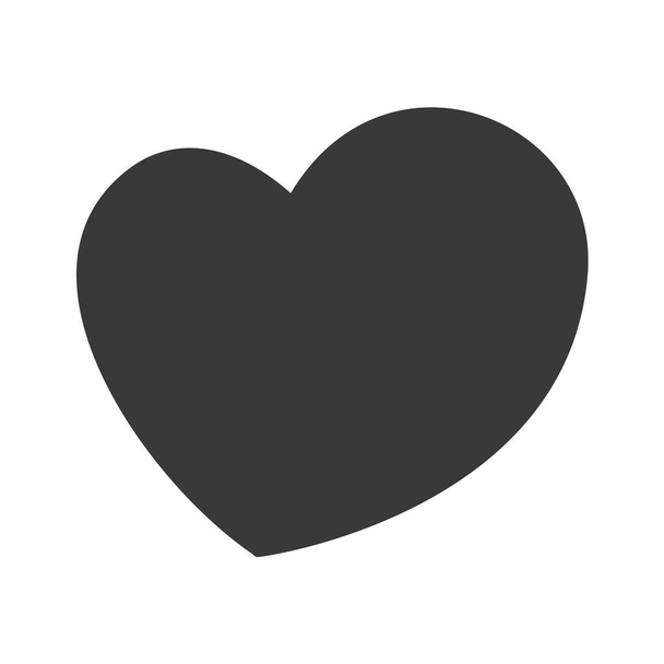 Σιλουέτα απεικόνιση της καρδιάς απομονώνονται σε λευκό φόντο. Εικονογράφηση διανύσματος - Διάνυσμα, εικόνα