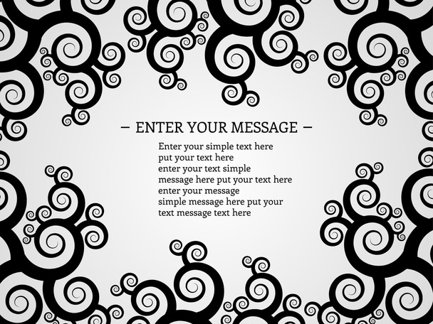 BACKGROUND SPIRAL ORNAMENT BLACK AND WHITE - Vector, Image