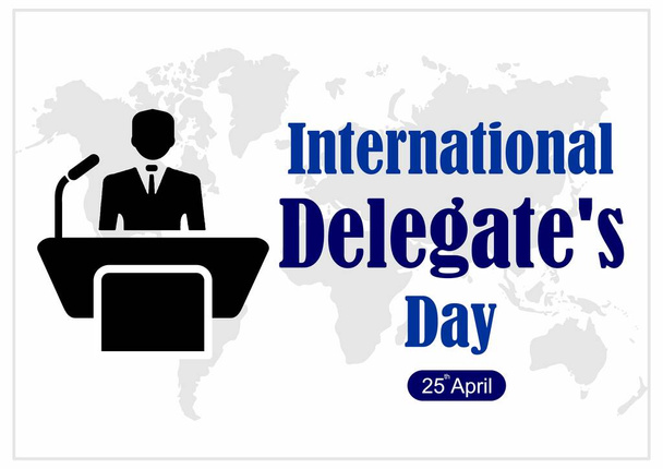 Nemzetközi küldöttek napi plakát tervezés. - Fotó, kép