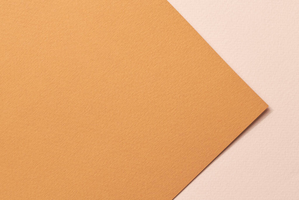 Rough kraft paper background, paper texture brown beige colors. Mockup with copy space for text - Fotó, kép