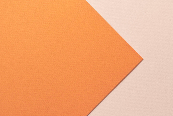 Rough kraft paper background, paper texture orange beige colors. Mockup with copy space for text - Fotó, kép