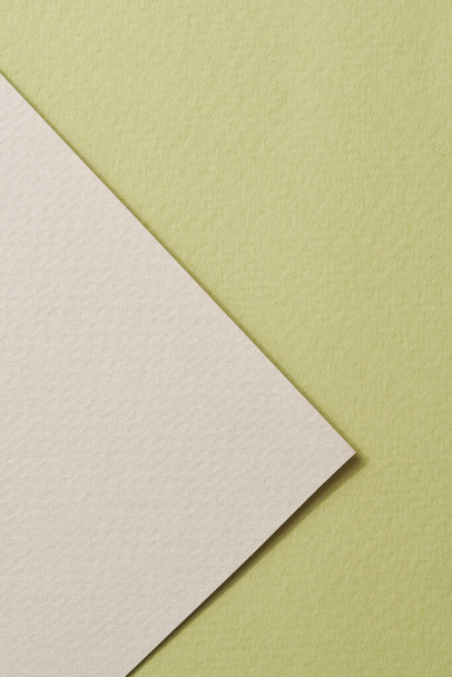 Rough kraft paper background, paper texture green gray colors. Mockup with copy space for text - Fotografie, Obrázek