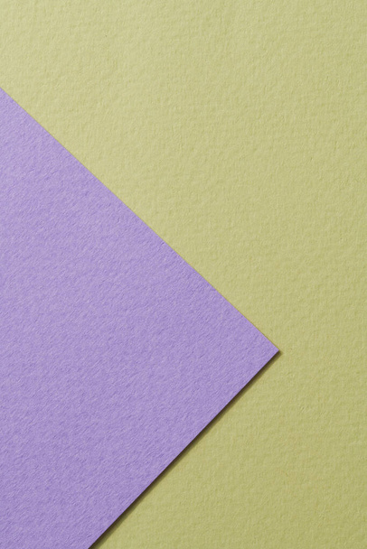 Rough kraft paper background, paper texture green lilac colors. Mockup with copy space for text - Foto, afbeelding