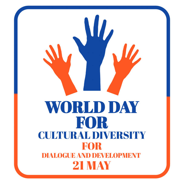 Journée mondiale de la diversité culturelle pour le dialogue et le développement. 21 mai. illustration. Convient pour carte de vœux, affiche et bannière - Photo, image
