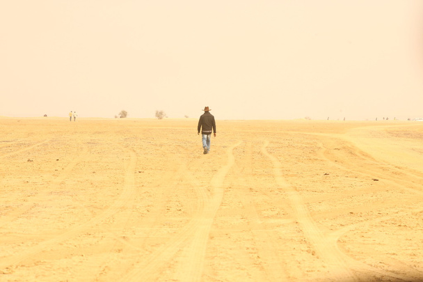 Hombre va en el desierto
 - Foto, Imagen