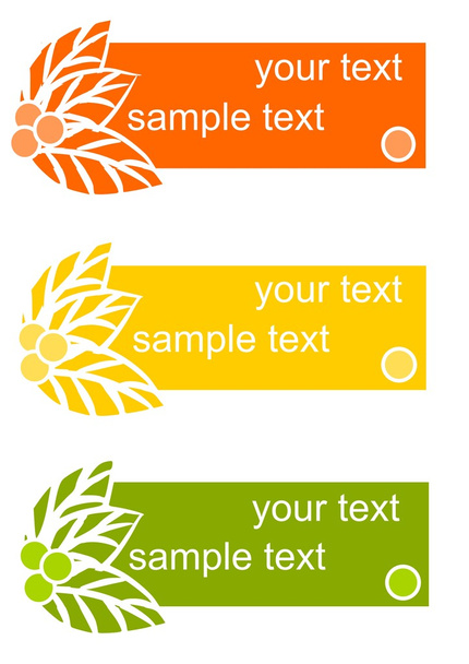 Three colorful cards - Vector - Vector, Image