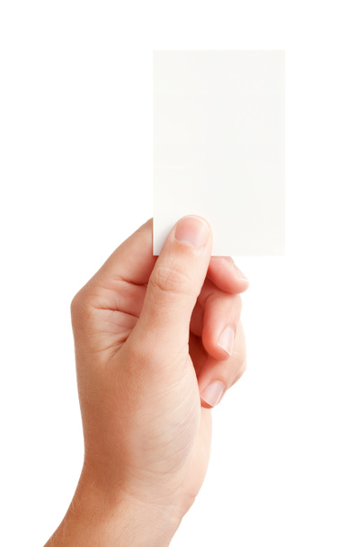 Hand and blank card - Photo, Image