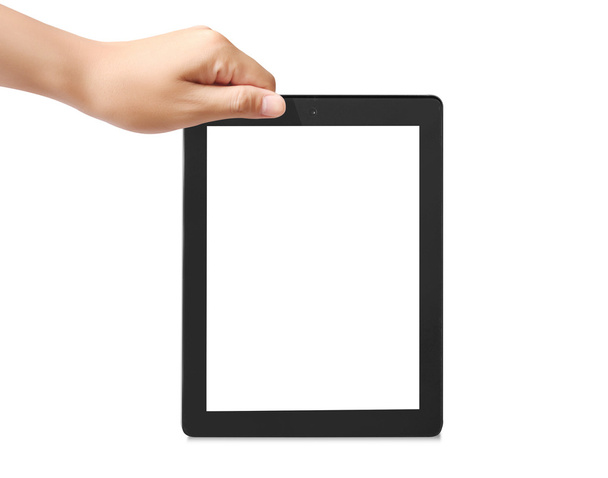  Tenir tablette écran tactile
 - Photo, image