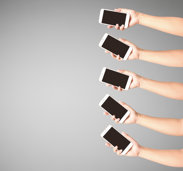 Teléfono móvil moderno en la mano
  - Foto, imagen