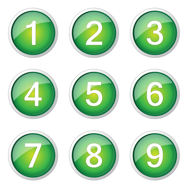 Numbers Counting Button Icon - Vetor, Imagem