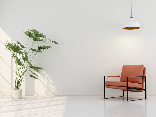 interior living room with armchair. 3D render - Fotoğraf, Görsel