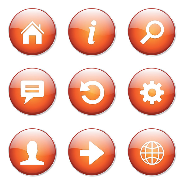Web Internet Button Iconesign Set - Wektor, obraz