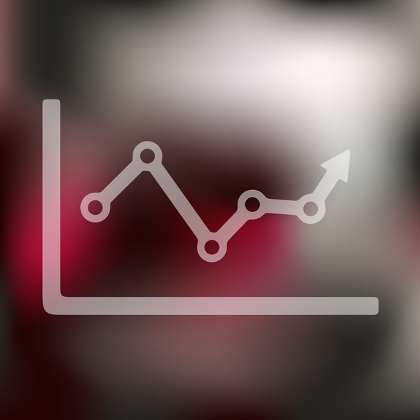 Blurred chart icon - Vector, Image