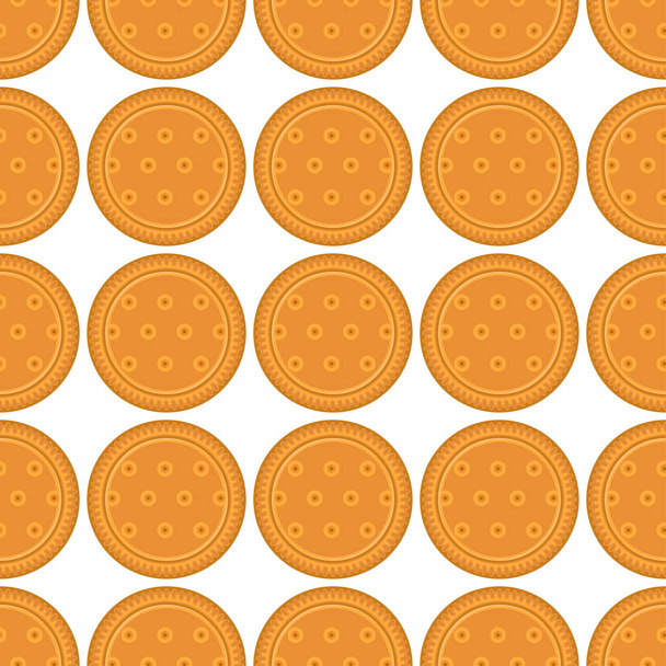 Pattern homemade cookie different taste in pastry biscuit, pattern cookie consist of collectible natural tasty food biscuit it pastry accessory, pattern pastry biscuit from sweet cookie to breakfast - Vector, Imagen