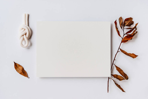 Clean blank paper mockup template for design, art prints or presentation - Fotografie, Obrázek