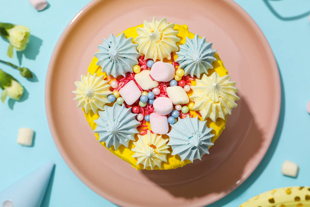 Концепция с днем рождения, праздничный торт день рождения - Фото, изображение
