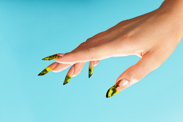 Human fingers with beautiful fingernail - Fotografie, Obrázek