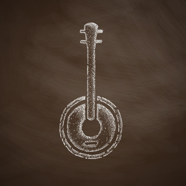 Icona del banjo sulla lavagna
 - Vettoriali, immagini
