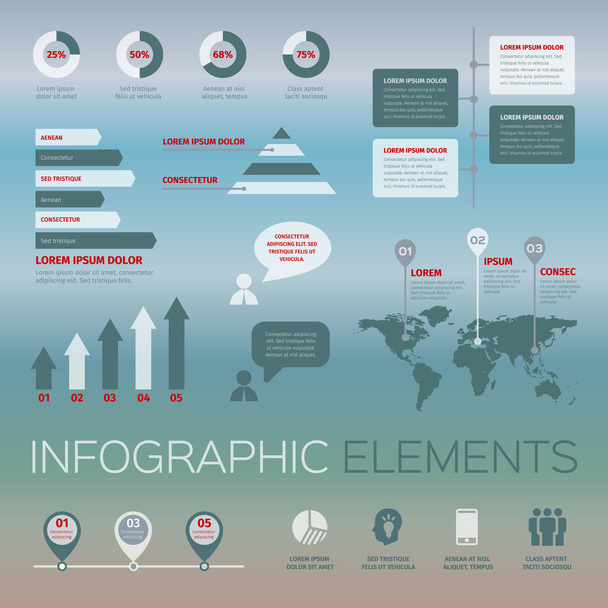 Modern set of infographic elements - Vector, Image