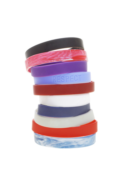 Empilement de bracelets colorés
 - Photo, image