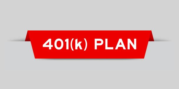 Gri arkaplanda 401 (k) sözcüğü içeren kırmızı renk eklendi - Vektör, Görsel