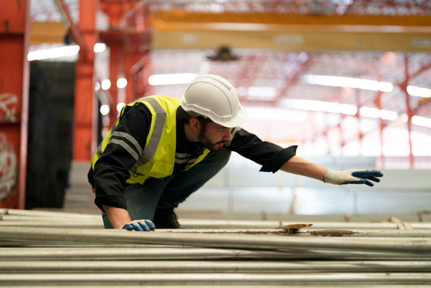 worker, foreman working at construction or architecture site - Valokuva, kuva