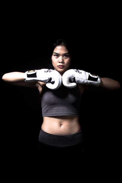 Asian Female Boxer - Φωτογραφία, εικόνα