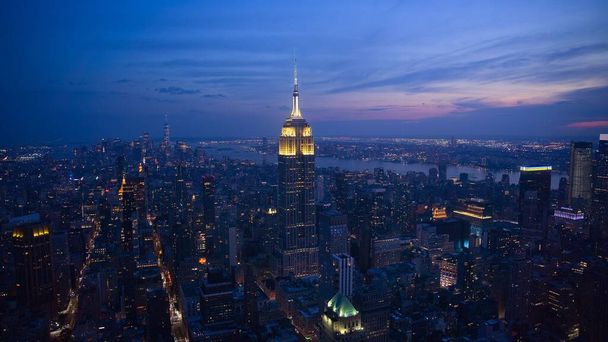 A night view of The Empire State Building - Фото, изображение