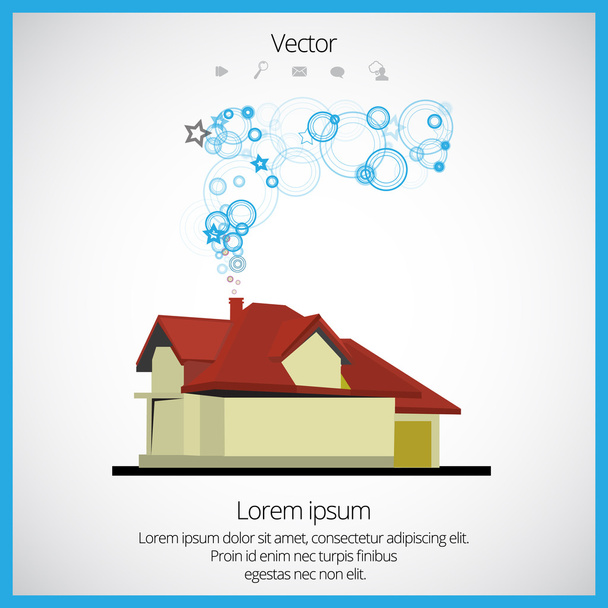 Jednoduchý barevný dům - Vektor, obrázek
