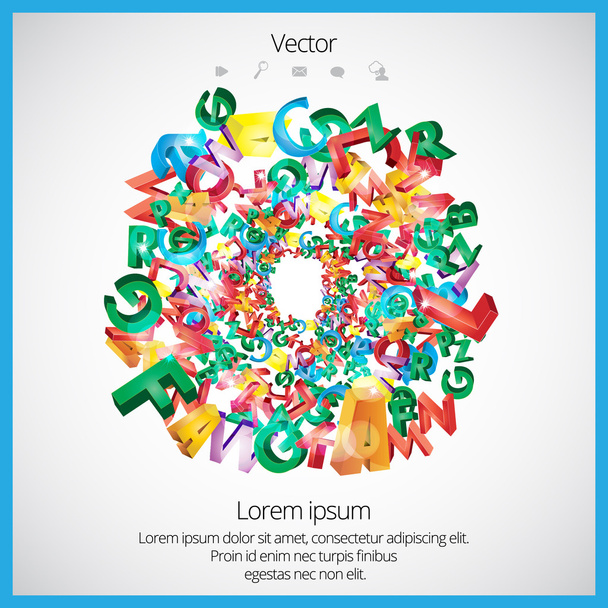 Záře abeceda - Vektor, obrázek