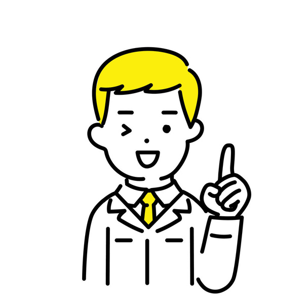 Illustration Series of Cute Person_Mal Engineer_Point - Vector, Image