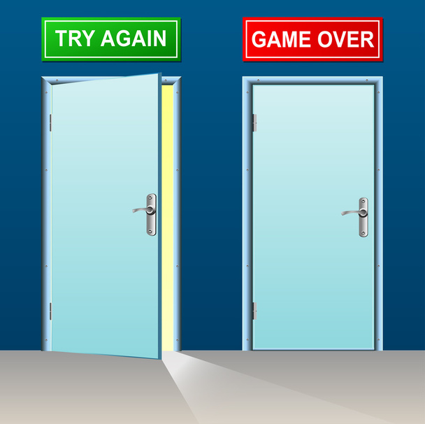 Повторная попытка и игра через двери
 - Вектор,изображение