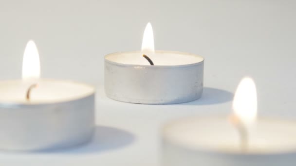 Group of tea light candles - Footage, Video
