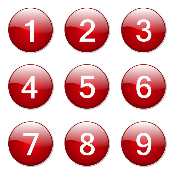 Numbers Counting Button Icon - ベクター画像