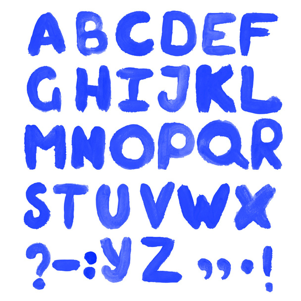 Watercolor alphabet. Font. Abc - Vector, afbeelding
