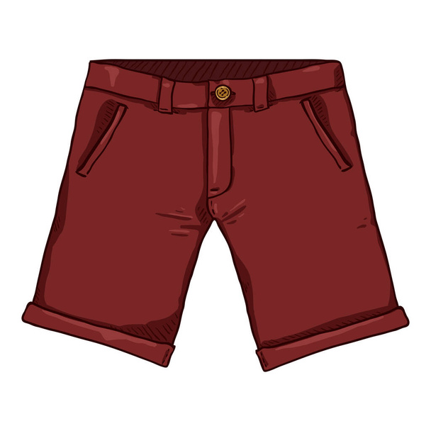 Vector Cartoon Illustration - Red Casual Shorts - Vector, imagen