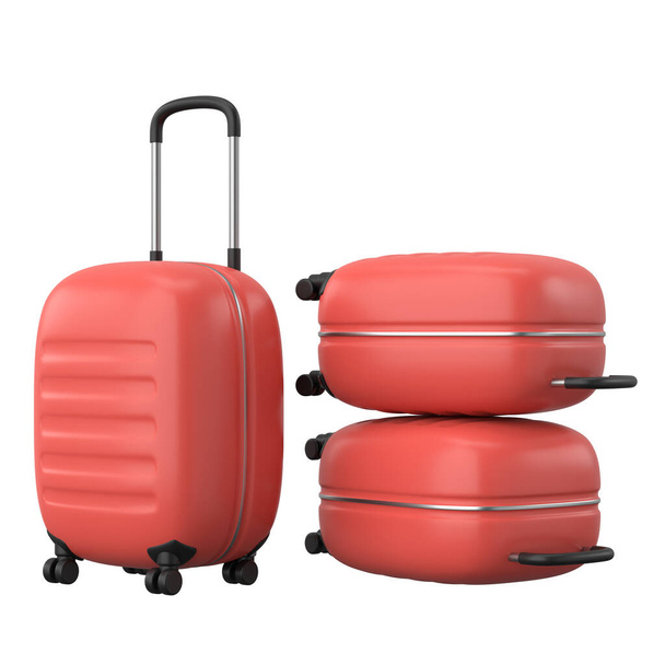 3D suitcase. Travel bag. 3D illustration. - Photo, Image