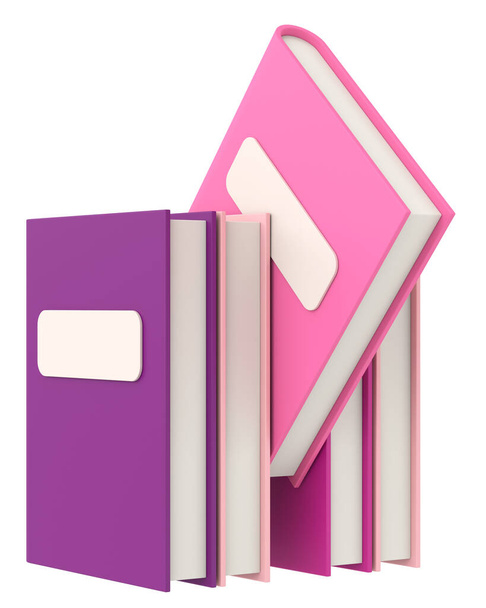 3D book. Notebook. 3D illustration. - Foto, Imagem