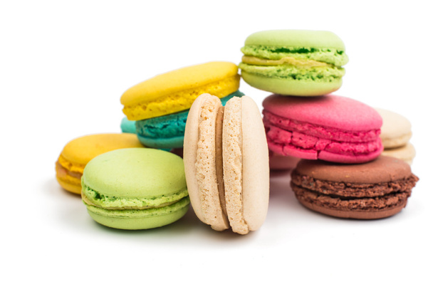 Macarons franceses coloridos e saborosos
 - Foto, Imagem