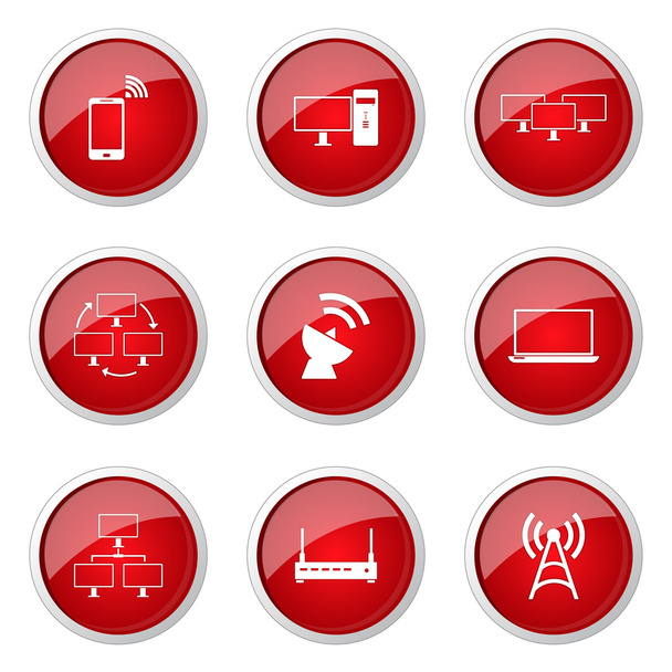 Telecom Communication Button Icon - Vector, Image