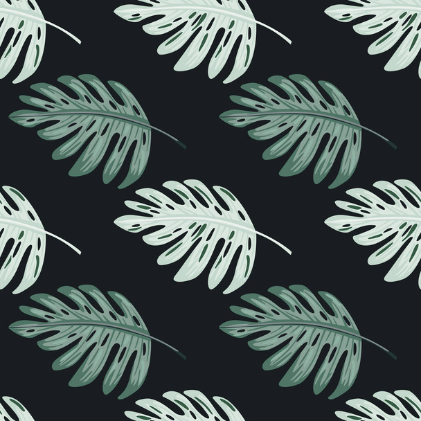 Abstract exotic plant seamless pattern. Botanical leaf wallpaper. Tropical pattern, palm leaves floral background. Design for fabric, textile print, wrapping, cover. Vector illustration - Vektor, Bild