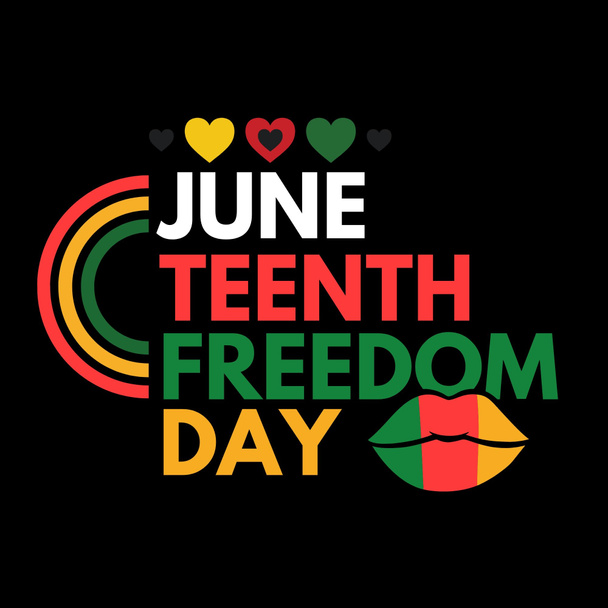 Juneteenth, afro-amerikai függetlenség napja, június 19. Szabadság és egyenjogúság napja - Fotó, kép