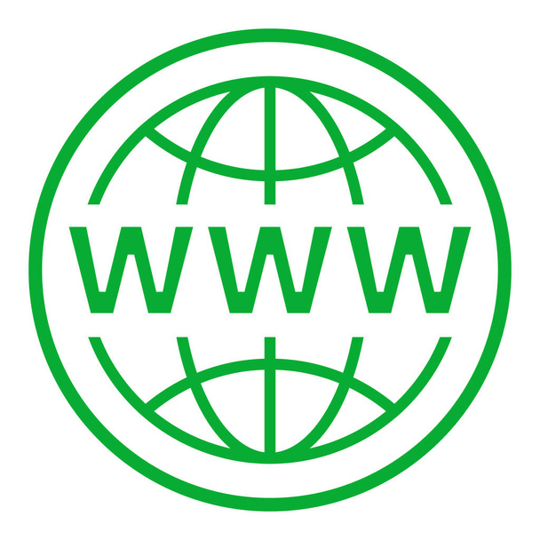www Symbol-Vektor, World Wide Web-Symbol mit Maus, klicken Sie hier Symbol, besuchen Sie unsere Website Symbol, Netzwerk flaches Symbol, Website flaches Symbol Vektor-Illustration, E-Commerce-Symbol - Vektor, Bild