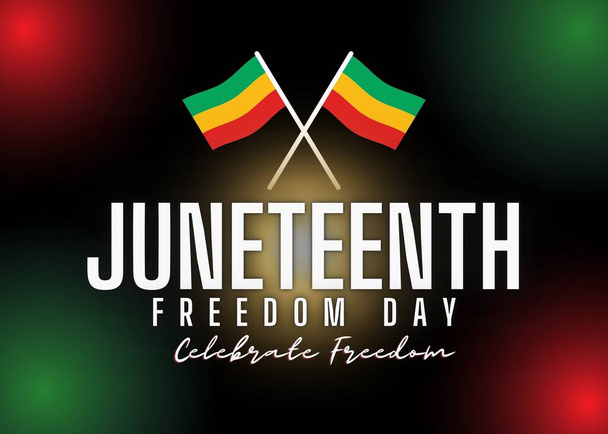 День Свободы в июне. Празднование Дня независимости афроамериканцев 19 июня. - Фото, изображение