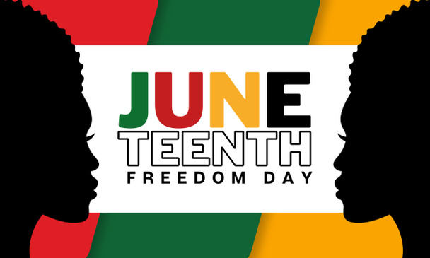 День Свободы в июне. Празднование Дня независимости афроамериканцев 19 июня. - Фото, изображение