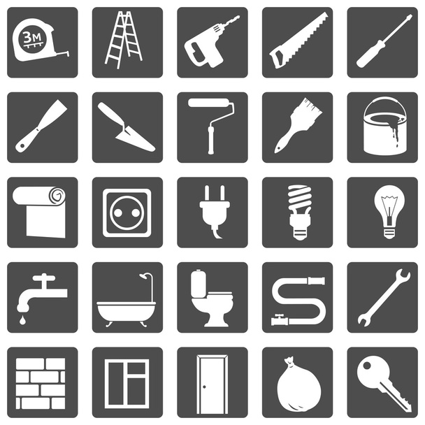 Conjunto de iconos de construcción y decoración
 - Vector, imagen