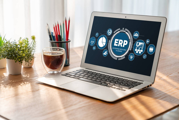 ERP Enterprise Resource Planting software for modish business, щоб планувати маркетингову стратегію - Фото, зображення