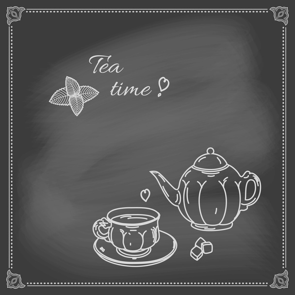 tea time - Διάνυσμα, εικόνα