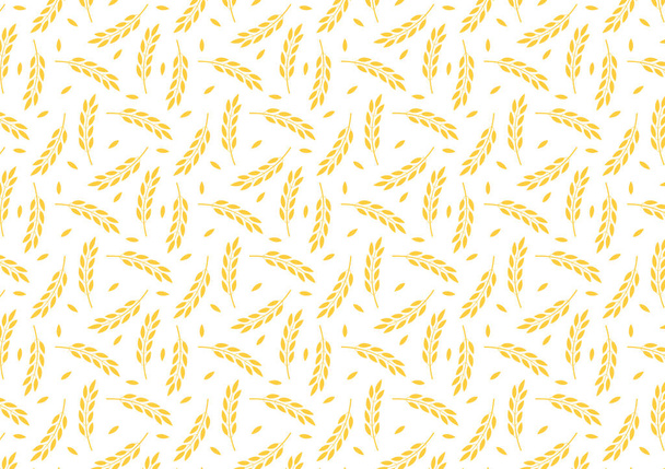 Wheat pattern wallpaper. oat symbol. free space for text. rice sign. Rice pattern wallpaper. - Vektor, Bild