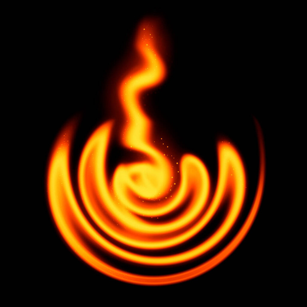 Fire Magic Trails smoking lights isolated abstract - Foto, Imagem